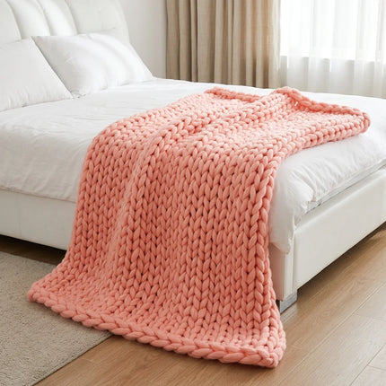 Plaid grosse maille acrylique xxl canapé maximaliste - Vue 2 - Plaid