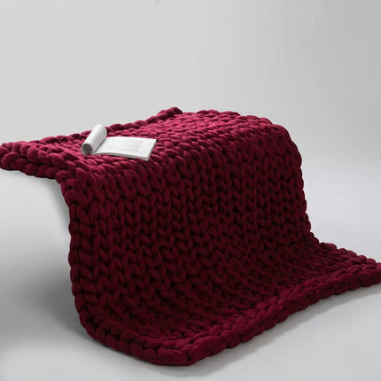 Plaid grosse maille acrylique xxl canapé maximaliste - Vue 4 - Plaid