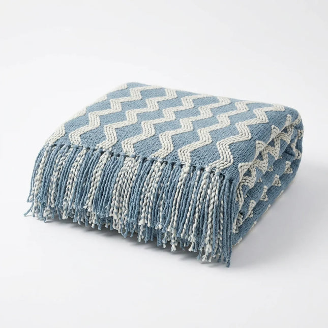 Plaid jacquard grande taille style scandinave - Vue 1 - Plaid