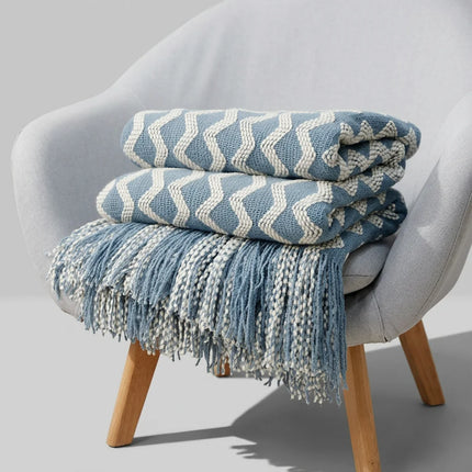 Plaid jacquard grande taille style scandinave - Vue 2 - Plaid