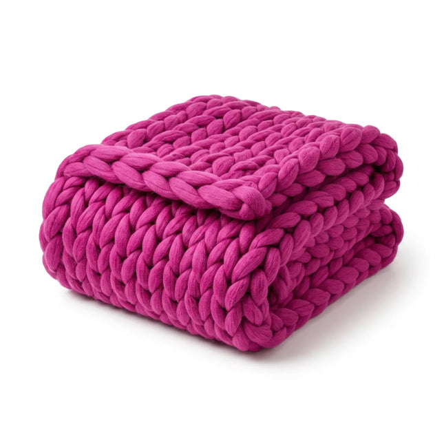 Plaid laine grosse maille confortable - Vue 1 - Plaid