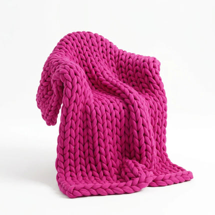 Plaid laine grosse maille confortable - Vue 1 - Plaid