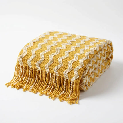 Plaid laine jacquard style nordique chaleureux - Vue 1 - Plaid