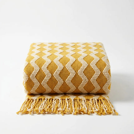 Plaid laine jacquard style nordique chaleureux - Vue 1 - Plaid