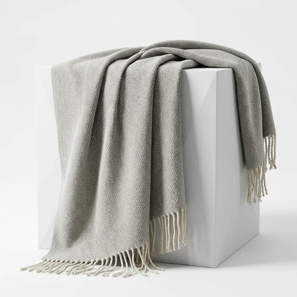 Plaid laine scandinave 125x200 cm - Vue 1 - Plaid