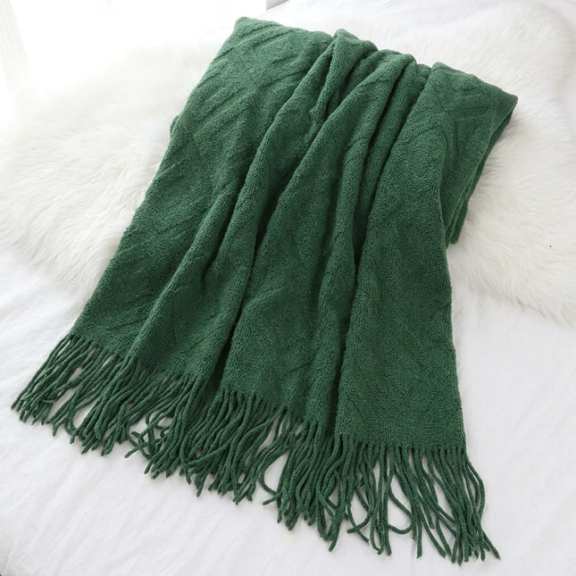 Plaid laine scandinave hygge élégant - Vue 4 - Plaid