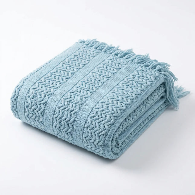 Plaid laine scandinave style nordique cocooning - Vue 1 - Plaid