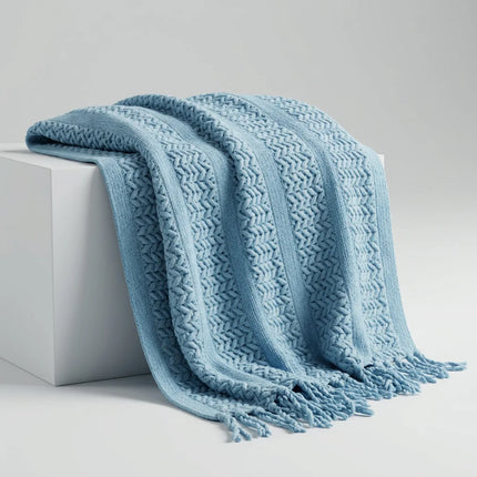 Plaid laine scandinave style nordique cocooning - Vue 2 - Plaid