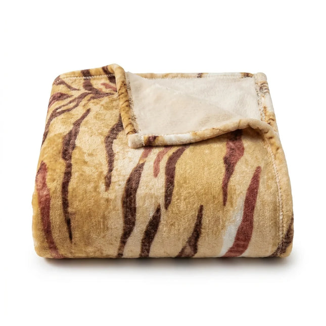 Plaid polaire motif tigre doux et confortable - Vue 1 - Plaid