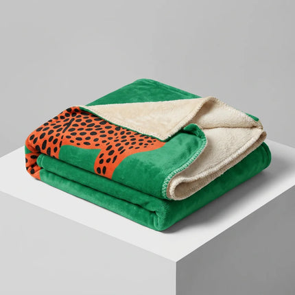 Plaid polaire motif tigre doux et confortable - Vue 2 - Plaid