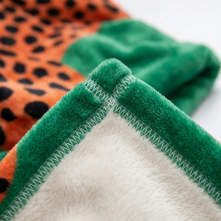 Plaid polaire motif tigre doux et confortable - Vue 3 - Plaid